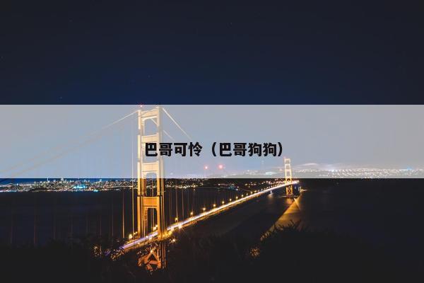 巴哥可怜（巴哥狗狗）