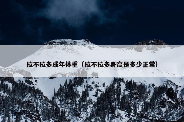 拉不拉多成年体重（拉不拉多身高是多少正常）