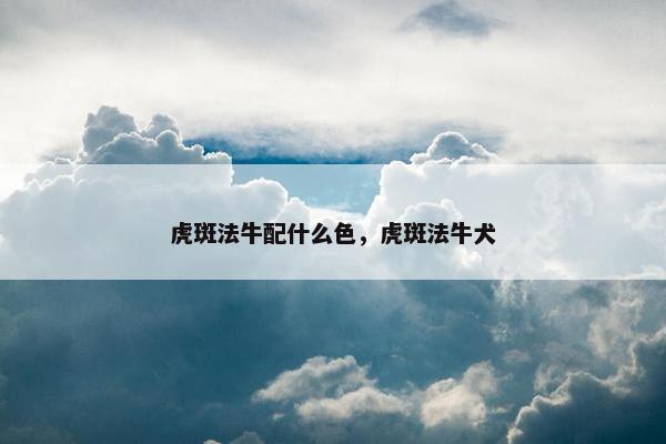 虎斑法牛配什么色，虎斑法牛犬