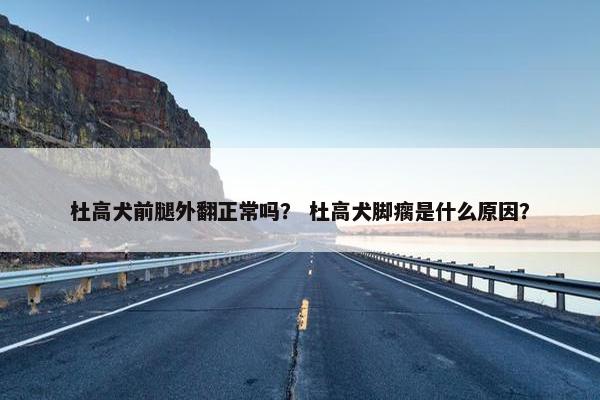 杜高犬前腿外翻正常吗？ 杜高犬脚瘸是什么原因？