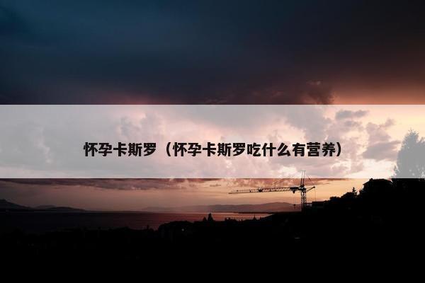 怀孕卡斯罗（怀孕卡斯罗吃什么有营养）