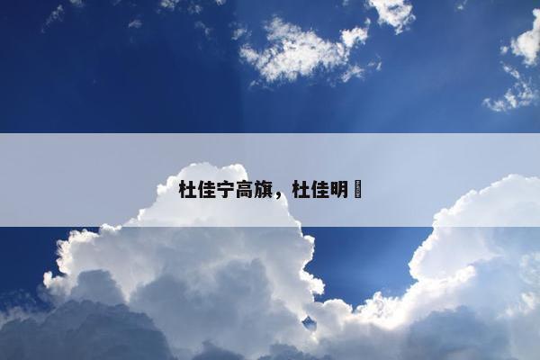 杜佳宁高旗，杜佳明玥