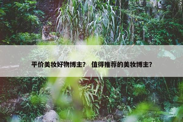 平价美妆好物博主？ 值得推荐的美妆博主？