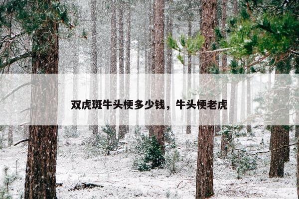 双虎斑牛头梗多少钱，牛头梗老虎
