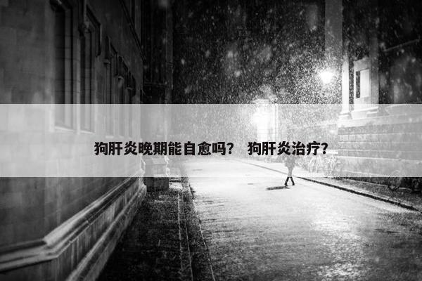 狗肝炎晚期能自愈吗？ 狗肝炎治疗？