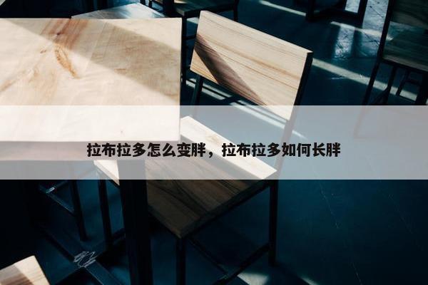 拉布拉多怎么变胖，拉布拉多如何长胖