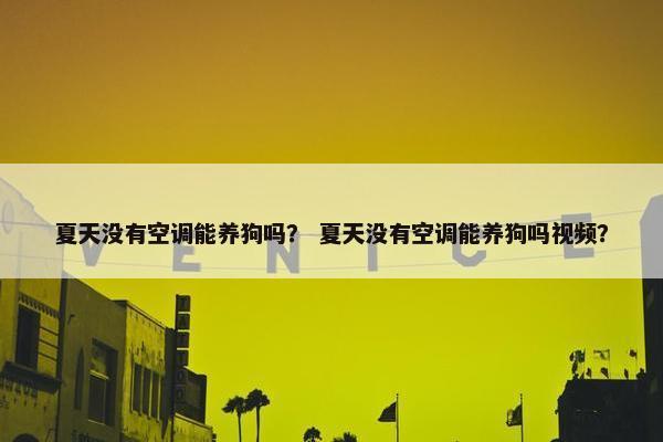 夏天没有空调能养狗吗？ 夏天没有空调能养狗吗视频？