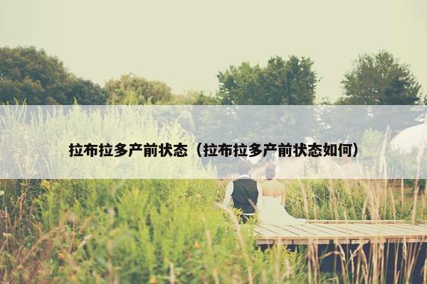 拉布拉多产前状态（拉布拉多产前状态如何）