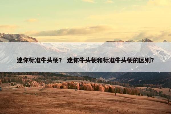 迷你标准牛头梗？ 迷你牛头梗和标准牛头梗的区别？