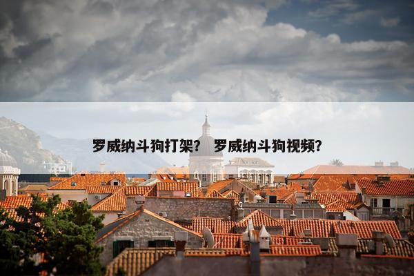 罗威纳斗狗打架？ 罗威纳斗狗视频？