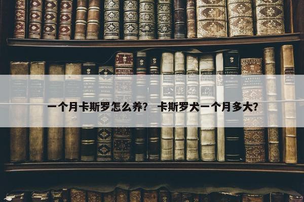 一个月卡斯罗怎么养？ 卡斯罗犬一个月多大？