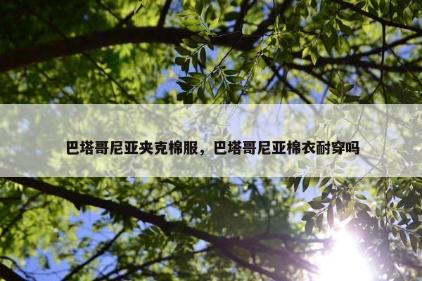 巴塔哥尼亚夹克棉服，巴塔哥尼亚棉衣耐穿吗