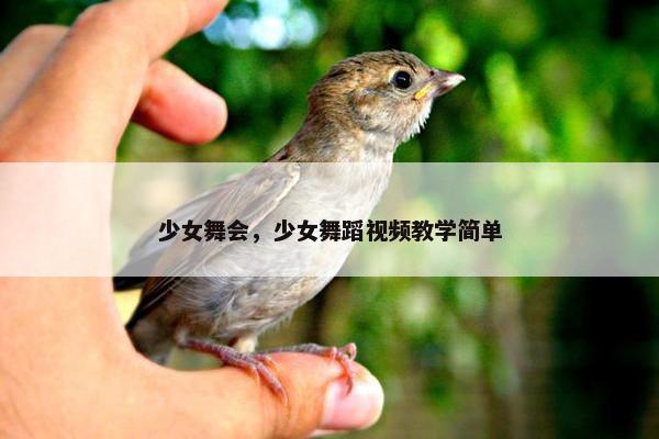 少女舞会，少女舞蹈视频教学简单