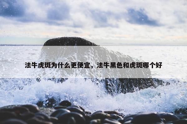 法牛虎斑为什么更便宜，法牛黑色和虎斑哪个好