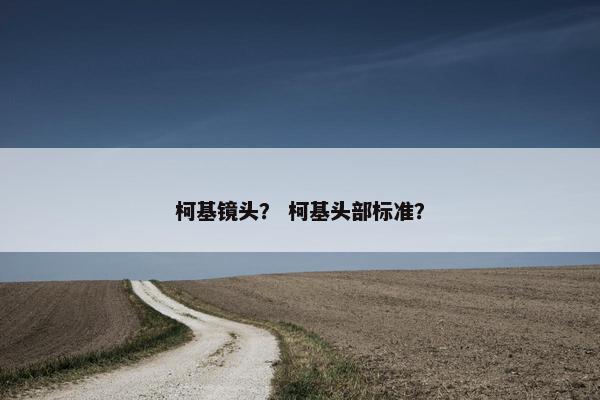 柯基镜头？ 柯基头部标准？