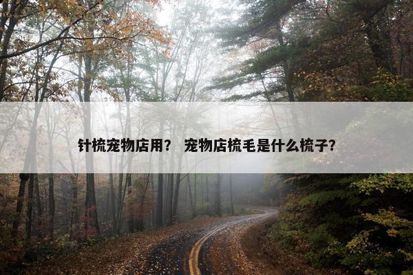 针梳宠物店用？ 宠物店梳毛是什么梳子？