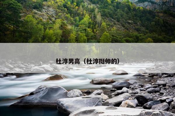 杜淳男高（杜淳挺帅的）