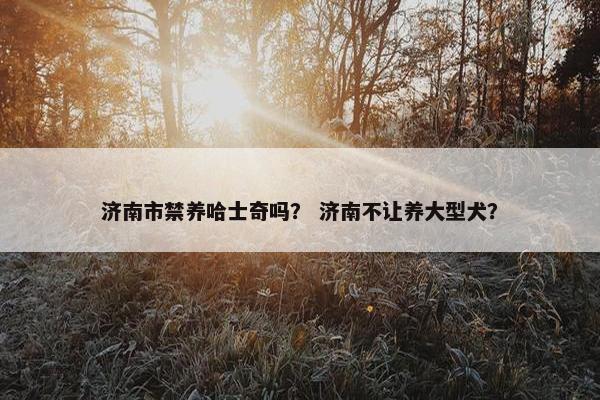 济南市禁养哈士奇吗？ 济南不让养大型犬？