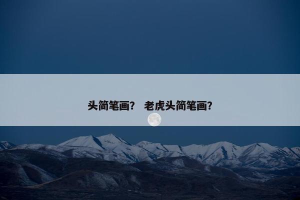 头简笔画？ 老虎头简笔画？