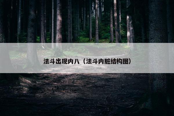 法斗出现内八（法斗内脏结构图）