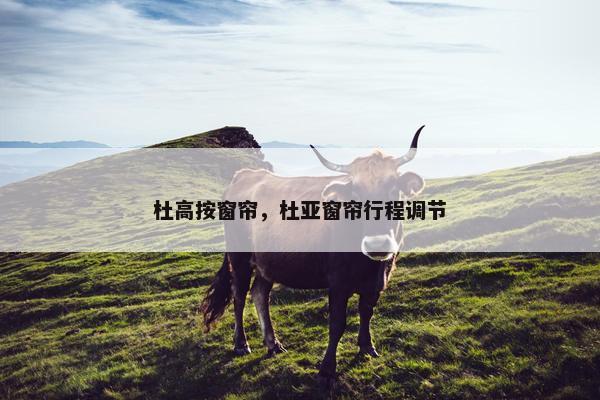 杜高按窗帘，杜亚窗帘行程调节