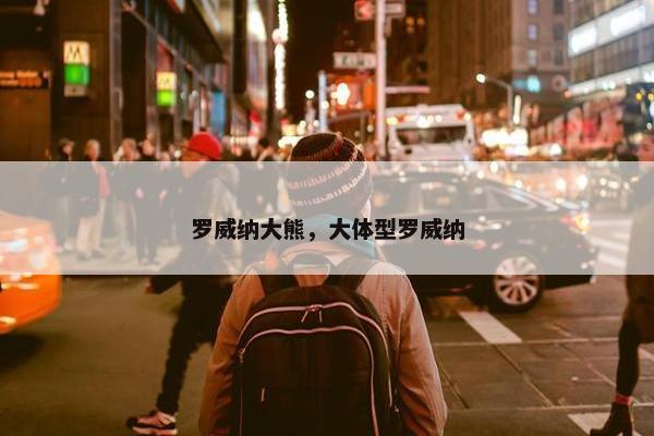 罗威纳大熊，大体型罗威纳