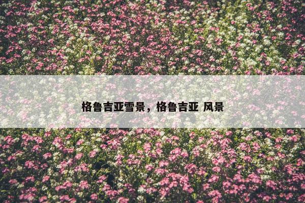 格鲁吉亚雪景，格鲁吉亚 风景