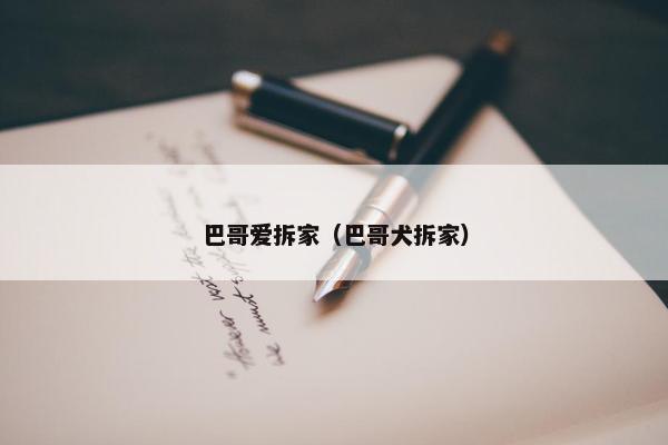 巴哥爱拆家（巴哥犬拆家）