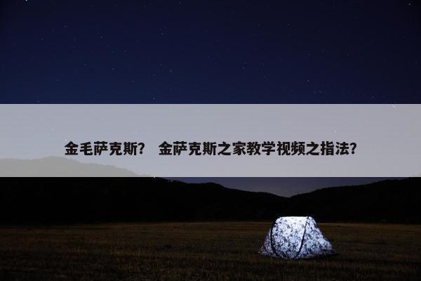 金毛萨克斯？ 金萨克斯之家教学视频之指法？