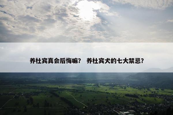 养杜宾真会后悔嘛？ 养杜宾犬的七大禁忌？