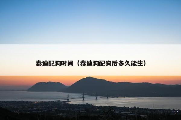 泰迪配狗时间（泰迪狗配狗后多久能生）