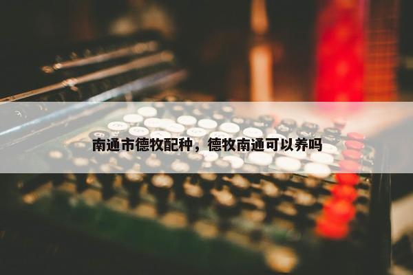南通市德牧配种，德牧南通可以养吗