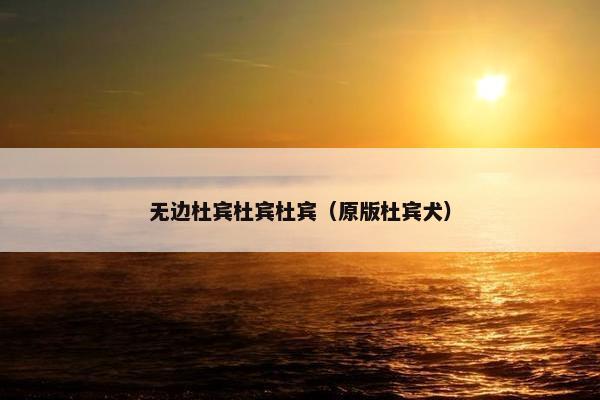 无边杜宾杜宾杜宾（原版杜宾犬）